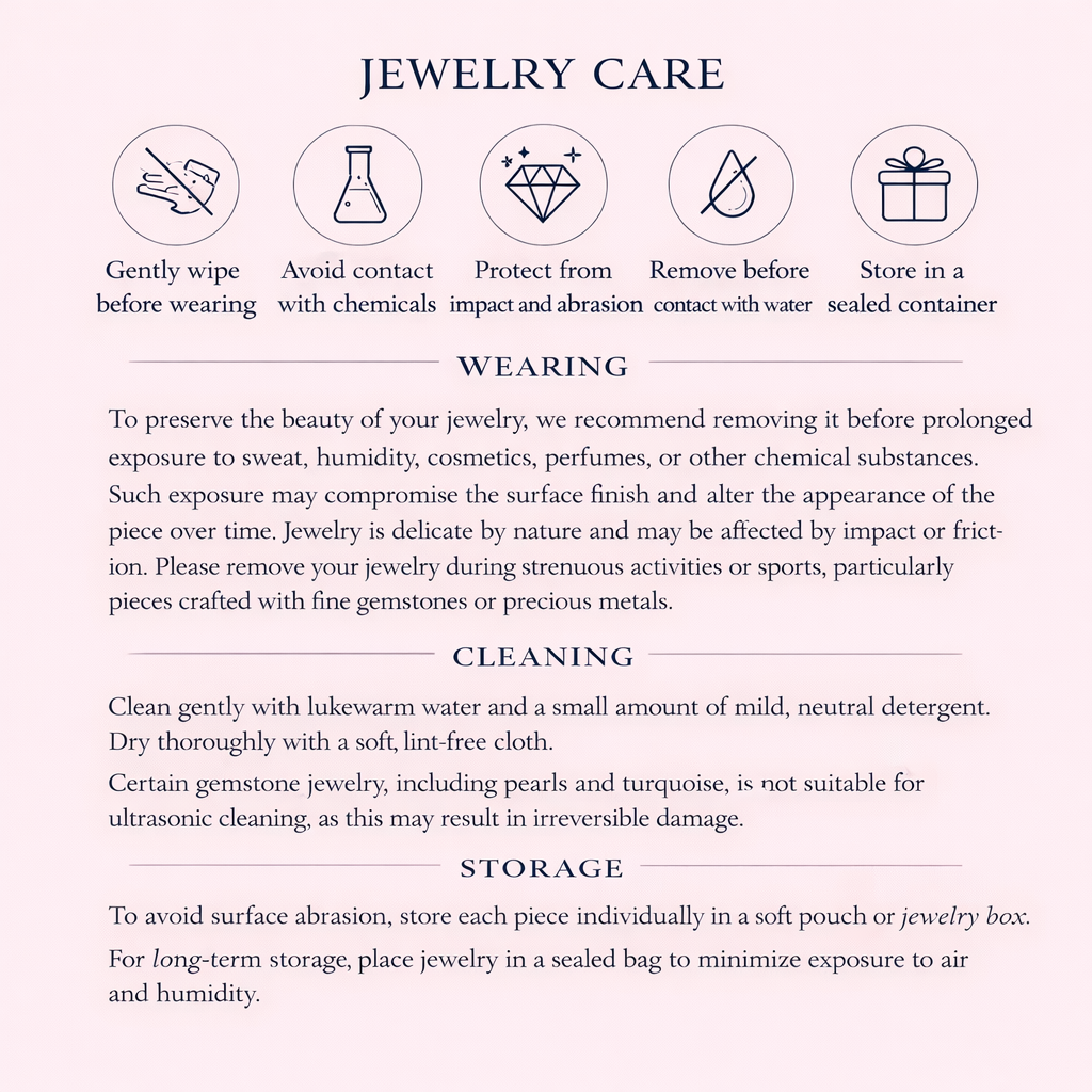 S925 sterling silver jewelry care instructions - maintenance guide for gold plated necklaces