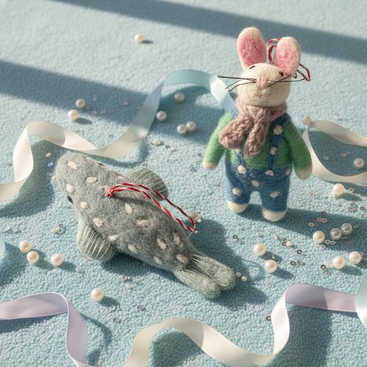 Handmade Felt Ornaments from Nepal