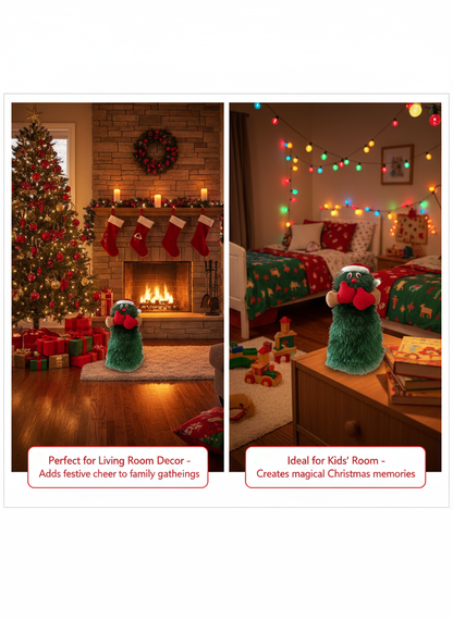 Dancing Christmas tree musical decoration lifestyle photo - holiday home decor display
