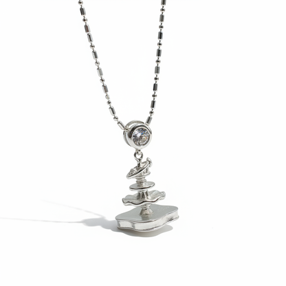 S925 Silver 23K Gold-Plated Boucheron-Style Lock & Cross Necklace