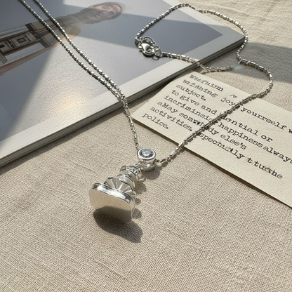 S925 Silver 23K Gold-Plated Boucheron-Style Lock & Cross Necklace