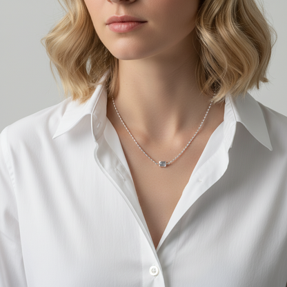 S925 Silver 23K Gold-Plated Boucheron-Style Lock & Cross Necklace